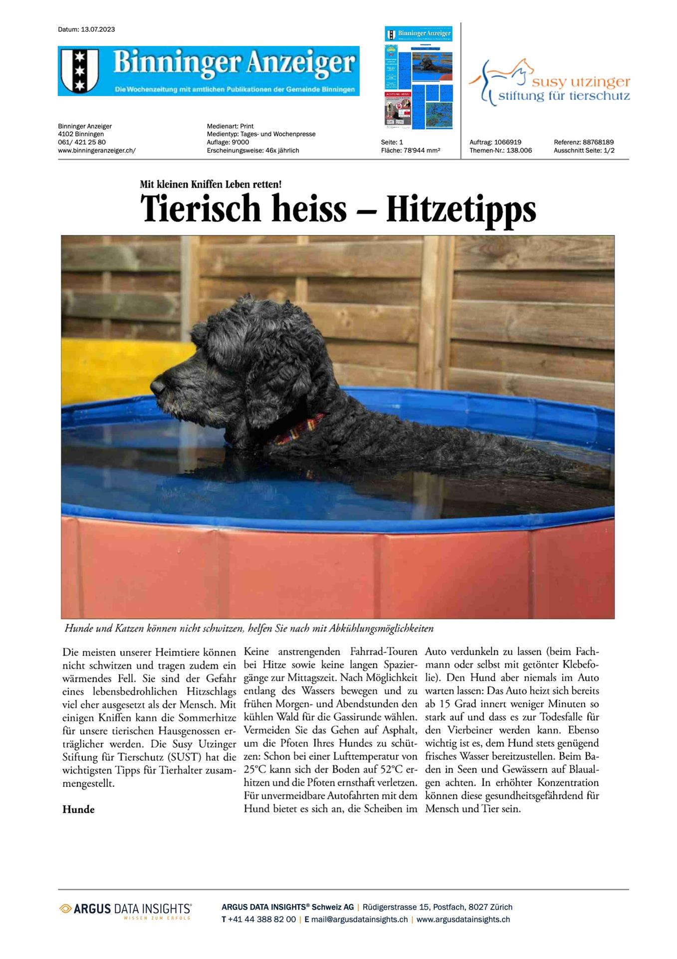 Binninger Anzeiger - Juli 2023