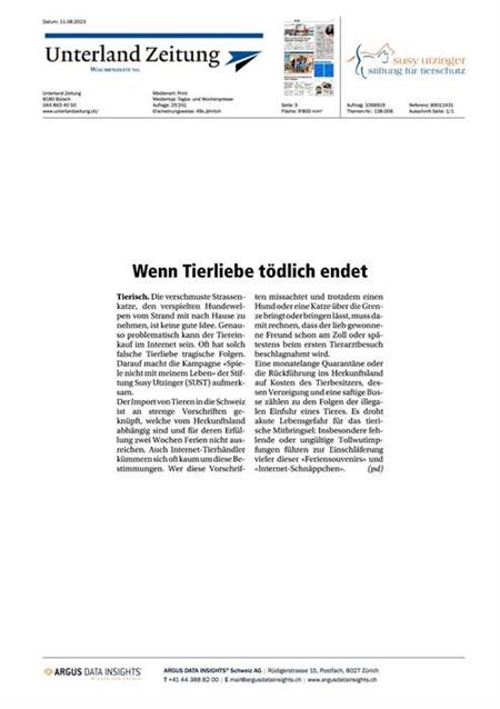 Unterland Zeitung - August 2023