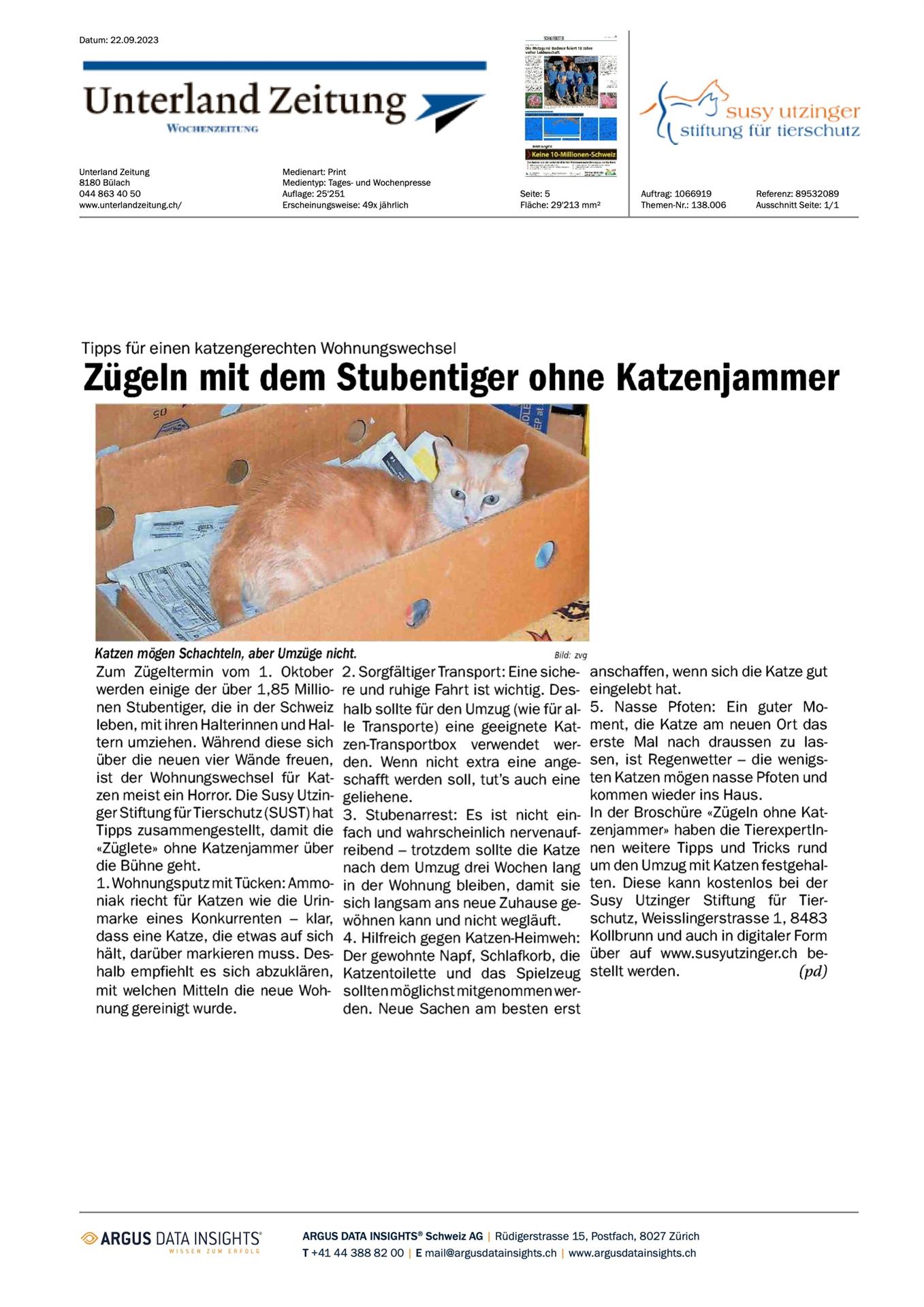 Unterland Zeitung - September 2023