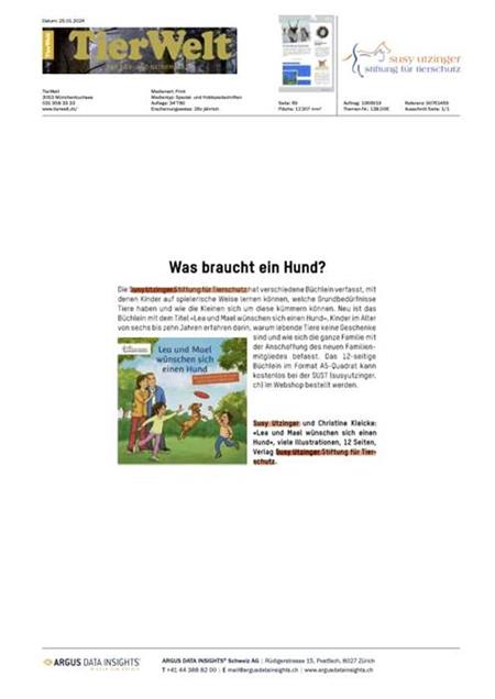 TierWelt - Januar 2024