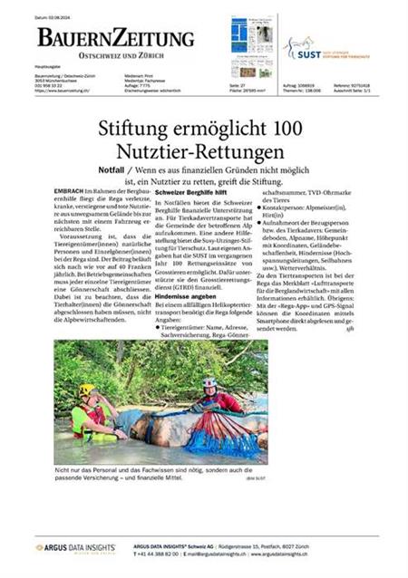 BauernZeitung / Ostschweiz-Zürich - August 2024