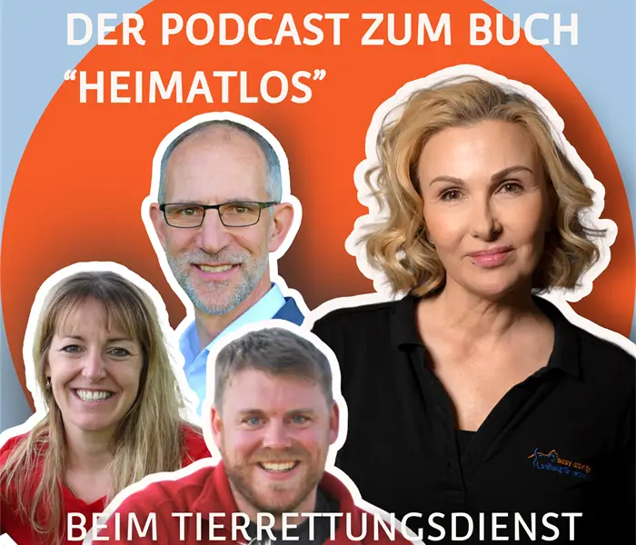 Cover Folge Nummer 11 des SUST Podcasts "Heimatlos" mit dem Tierrettungsdienst