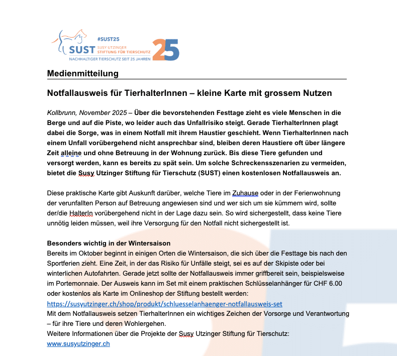 Vorschaubild zur Medienmitteilung