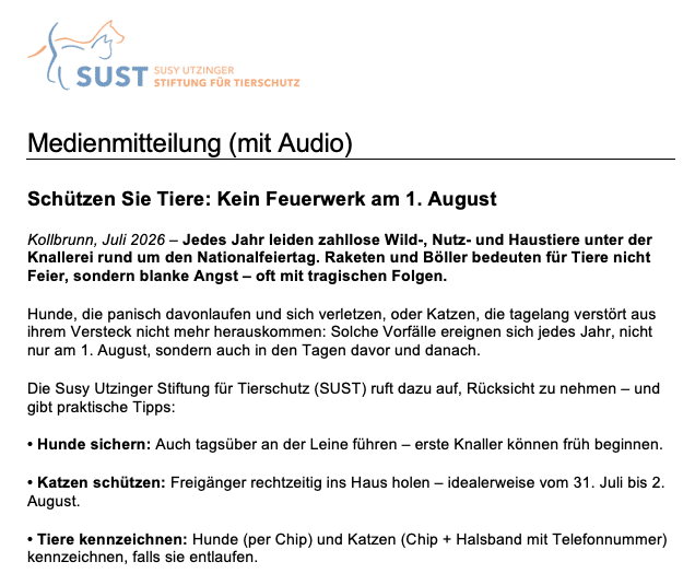 Vorschaubild zur Medienmitteilung