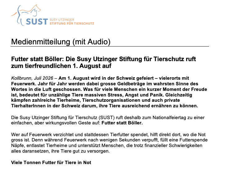 Vorschaubild zur Medienmitteilung